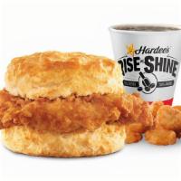 Hand-Breaded Chicken Biscuit Combo · A tender all-white meat chicken breast, battered and breaded in our crispy coating on Made f...