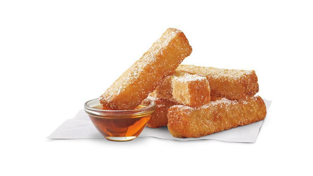 French Toast Dips® · 5-piece French Toast Sticks, sweetly sprinkled with powdered sugar, served with a side of syrup. .
