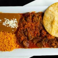 Carnitas Platter · Delicious carnitas mixed with your favorite salsa verde or salsa roja, served with rice and ...