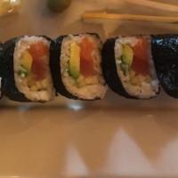 Chicago Crazy Roll · Tuna, salmon, red snapper, cucumber, and avocado.
