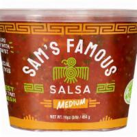 Sam'S Famous Salsa - Medium Salsa - 16 Oz Container · A traditional Mexican Salsa with over 100 years of tradition and a modern twist!