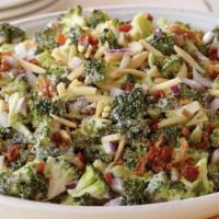 Broccoli Salad · Premium broccoli salad blends shredded broccoli, carrots, cabbage with raisin and bacon bits...