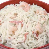 Seafood Salad · This seafood salad is a tasty blend of creamy and crunchy with chunks of imitation crabmeat,...