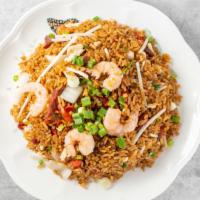 Combo Fried Rice · Large. Come with chicken, shrimp, roast pork.
