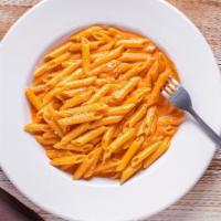 Penne Vodka · Penne tossed in a tomato cream sauce with a touch of onion. Vegetarian. Contains gluten, dai...