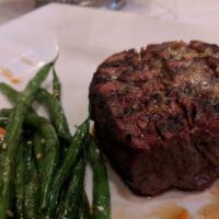 Filet (Supper Club) · 8 ounces of the most tender cut of lean beef.

Consuming raw or undercooked meats, poultry, ...