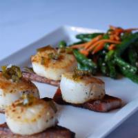 Scallops (Supper Club) · Pan-seared sea scallops atop butternut purée.

Consuming raw or undercooked meats, poultry, ...