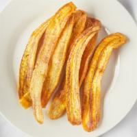 Plantain Chips · Salted long crispy plantain chip.