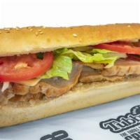 Turkey Club (Regular) · Turkey - 96% fat-free, bacon, cheese, onions, lettuce, tomatoes, mayo.