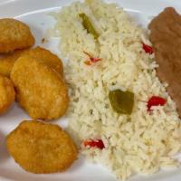 Chicken Nuggets · Served with fries or rice & beans.