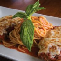 Chicken Parmesan · Grilled or breaded boneless breast of chicken with baked mozzarella cheese and marinara sauc...