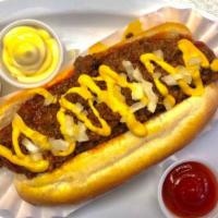 2 Chili Dog Special  With French Fries · Comes with chili mustard & onions