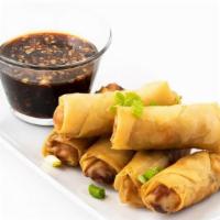 Edamame Vegetable  Spring Rolls - V · Edamame Vegetable Spring Rolls  and your choice of a Signature Dipping Sauce!  WOK YOUR WAY!