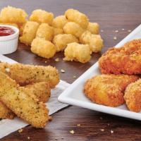 Chicken Tender Meal Deal - Save Over $5! · 12-piece Crispy Chicken Tenders, 12-piece Mozzarella Cheese Sticks, and 4 Small Tater Tots. ...