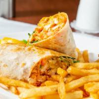 Buffalo Chicken Wrap · Crispy Chicken, Spicy Buffalo Sauce, Tomatoes, Blue Cheese, Lettuce and Blue Cheese Dressing...