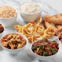 Dinner For 4  · 4 pint entrées, 2 pints rice or noodles, 4 egg rolls, 4 crab rangoon, 4 fortune cookies 725-...
