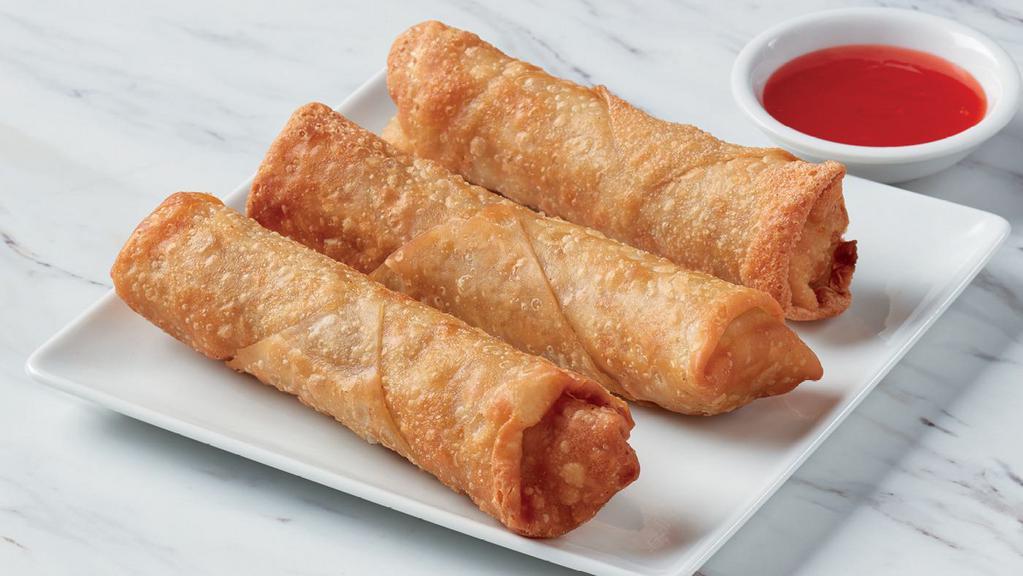 Chicken Egg Rolls · A mixture of shredded vegetables and chicken in an over sized wonton skin and cooked to golden brown. 180 cal./530 cal.