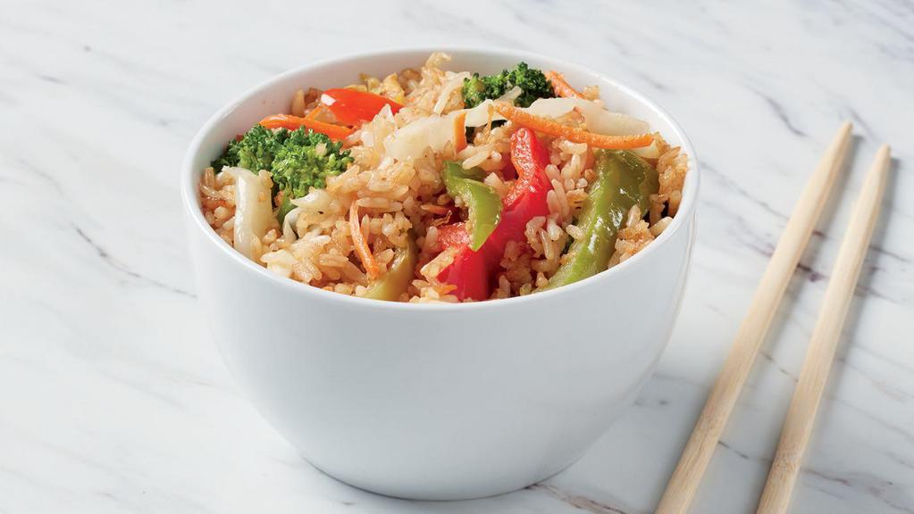  Vegetable Fried Rice  · Steamed rice that is tossed in the wok with fresh vegetable, scrambled eggs and more. 910 cal./1820 cal.