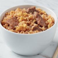 Beef Fried Rice · Steamed rice that is tossed in the wok with beef, scrambled eggs and more. 1050 cal./ 2100 c...