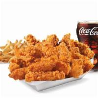 15 Piece - Hand-Breaded Chicken Tenders™ Box Combo · Premium, all-white meat chicken, hand dipped in buttermilk, lightly breaded and fried to a g...