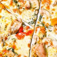 Spring Fling · White Sauce, roasted peppers, chicken and provolone