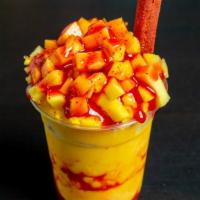 Mangonada (Xxl)  · Spicy. Served with your favorite sorbet flavor (dairy free) combined to a tangy flavor toppe...