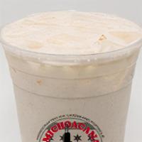 Agua De Horchata · Rice Refreshing Natural water made with fresh ingredient in a dairy base and ice cubes.