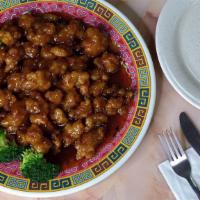 General Tso'S Chicken · Hot and spicy. Tender chunks of chicken prepared with special brown sauce. Served with rice.