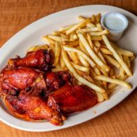Chicken Wings With Fries  · Water or Fayga Drink