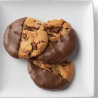Milk Chocolate Toffee Cookie · 220 calories. Chocolate Chip Toffee Cookie hand dipped in Belgian Milk Chocolate.