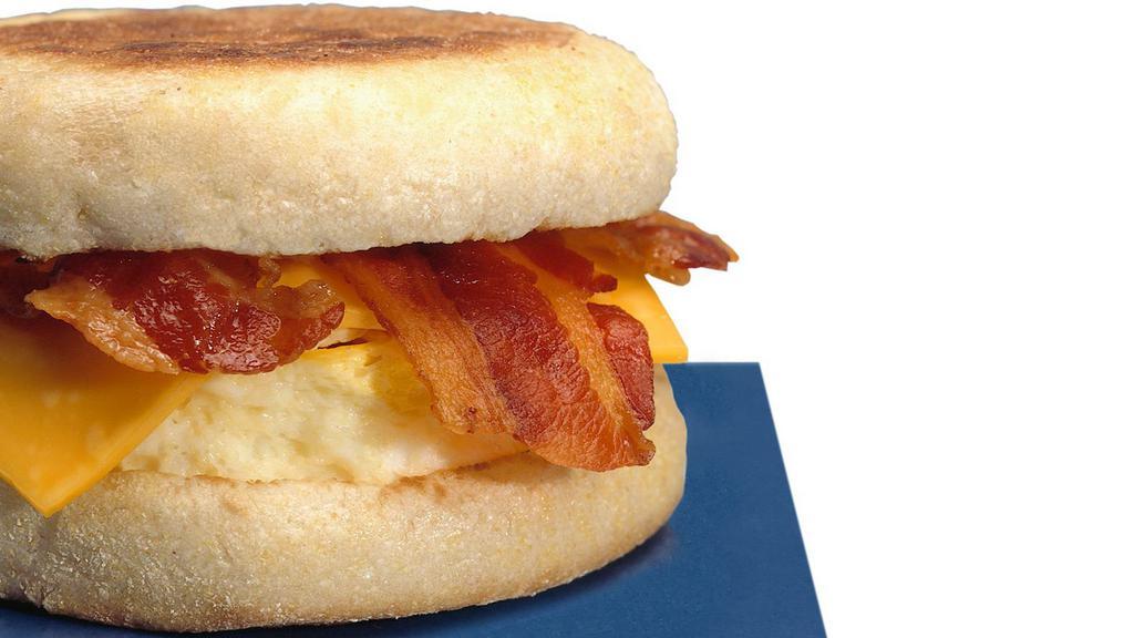 Breakfast Sandwich Combo Meal · Sausage or bacon topped with an egg patty and slice of American cheese served on an English muffin or buttermilk biscuit.