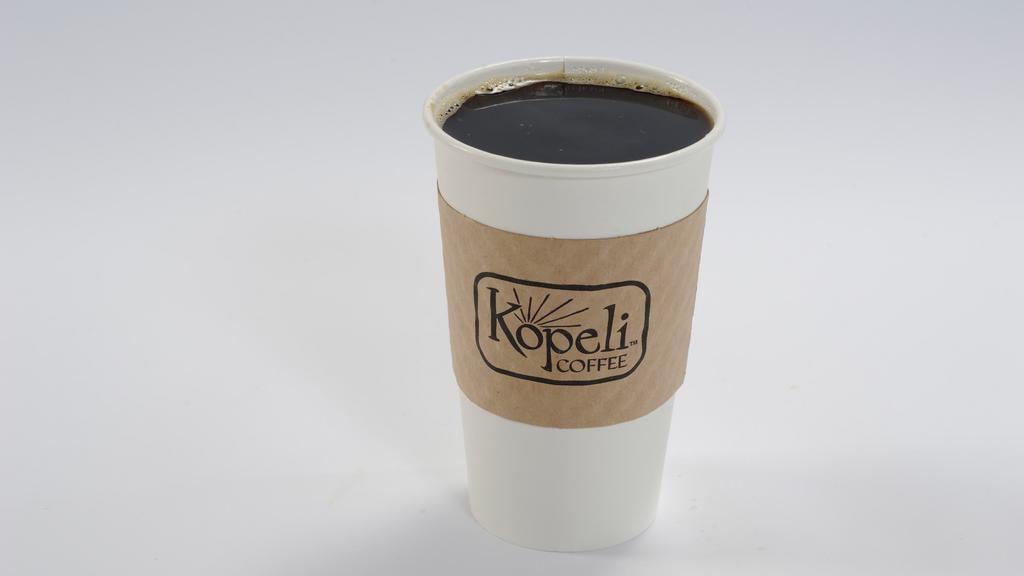 Kopeli Brewed Coffee · Kopeli blend made with locally roasted beans.