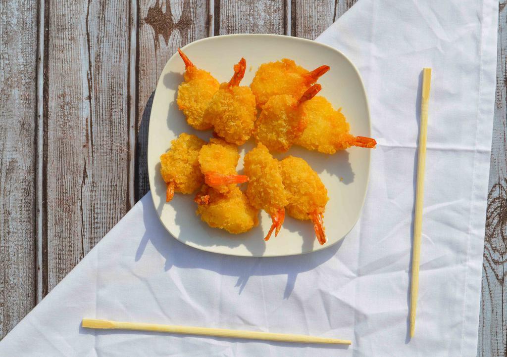 Fried Jumbo Shrimp · Five pieces.