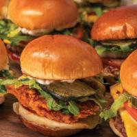Spicy Grilled Chicken 6 Pack · 6 Spicy Grilled Chicken Sliders, Comes with Hot Giardiniera Mix, Savvy Sauce, Pepper Jack Ch...