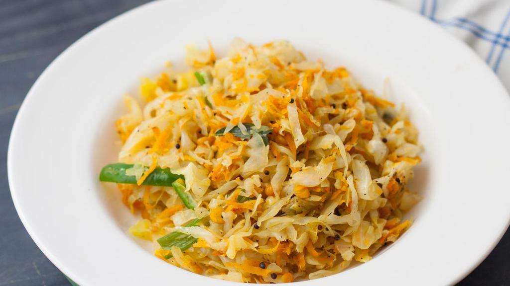 Cabbage Poriyal · cabbage is tempered with mustard seeds, curry leaves and some lentils