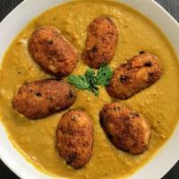 Malai Kofta (Vegan Option) · Soft and creamy homemade cottage cheese dumpling stuffed with dry fruits, cooked in a mild s...
