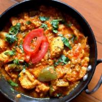 Kadai · Onions & bell peppers Cubes in brown curry sauce with Kadai Masala