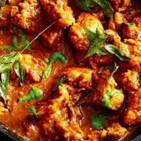 Curry Hyderabadi · Cooked with onion, coconut, poppy seeds paste in spicy curry sauce