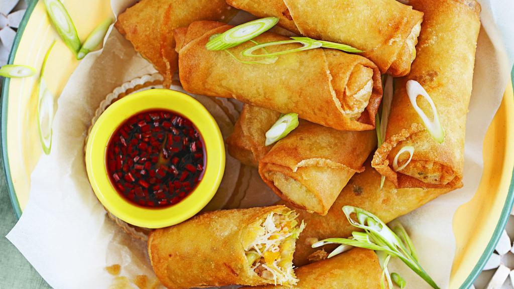 Chicken Spring Roll · Rolled appetizers filled with meat in addition to vegetables