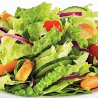 Kachumber Salad - Garden Green Salad · Fresh sliced tomatoes, bell peppers and romaine lettuce served in vinegar, olive oil and bla...