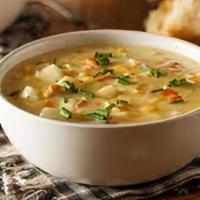 Sweet Corn Soup · Light and clear soup cooked with sweet corn.