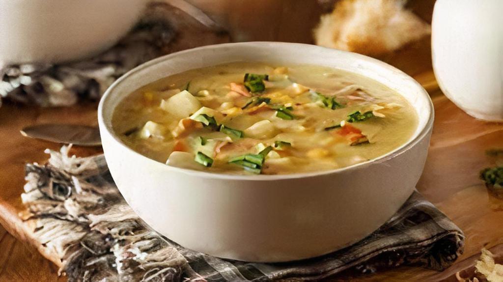 Sweet Corn Soup · Light and clear soup cooked with sweet corn.