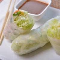 2 Pieces Fresh Rolls · Your choice of chicken, shrimp, tofu or vegetarian with lettuce, cucumber, green onion, cila...