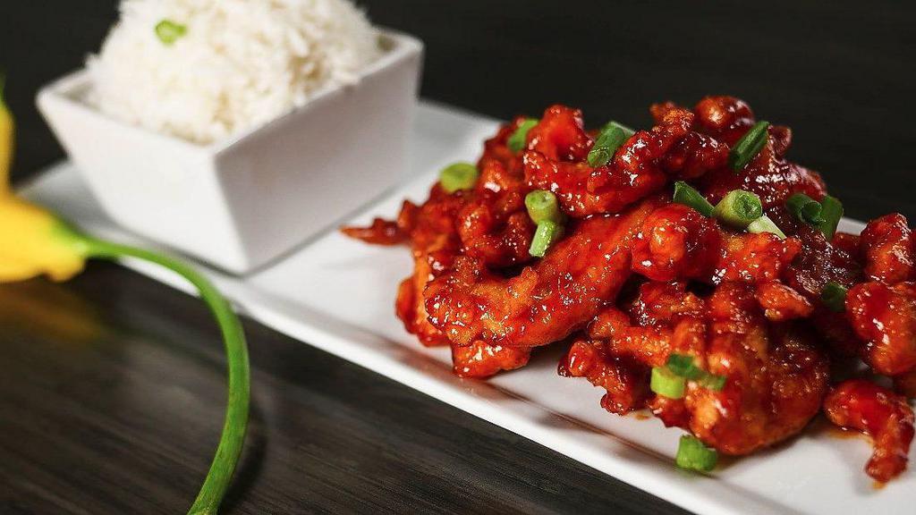 Thai Wings · Spicy dish. Deep-fried wingette and drumette tossed in Thai Chili sauce.