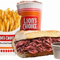French Dip Meal · Classic, toasted French bread topped with our famous, slow-roasted, thinly-shaved roast beef...