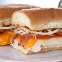 Turkey Bacon Chipotle · Made with cheddar and chipotle mayo.