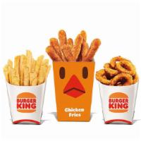 Snackables · (1) 9 Pc. Chicken Fries, 1 Small Onion Rings, 1 Small Fries