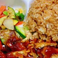 Chicken Hibachi · Served with mixed vegetables, and fried rice.