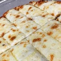 Cheese Bread · 8-10 pieces of our homemade cheesy bread with your choice of dipping sauce!