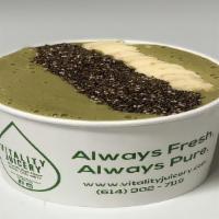Green Tea Cooler Smoothie Bowl · Matcha green tea, banana, vanilla almond milk, pea protein